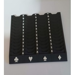Small Index Card Sorters for Magician's Case (52 cards). Organizer for sorting playing cards